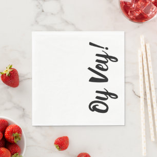 Guardanapo De Papel Livro branco e preto Oy Vey Napkins