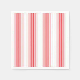 Guardanapo De Papel Livro Branco e Vermelho Pinstris Napkins