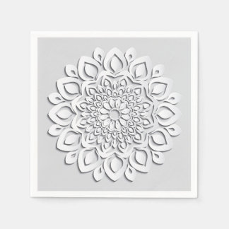 Guardanapo De Papel Livro Branco elegante corta Mandala