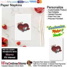 Livro Branco "Heart Magic White Paper Napkin Guest
