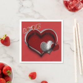 Guardanapo De Papel Livro Branco "Heart Magic White Paper Napkin Stand