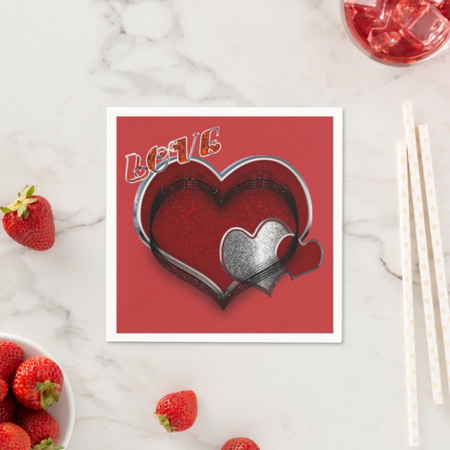 Guardanapo De Papel Livro Branco "Heart Magic White Paper Napkin Stand (Insitu)