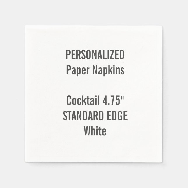 Guardanapo De Papel Livro Branco Personalizado de Cocktail Napkins (Frente)