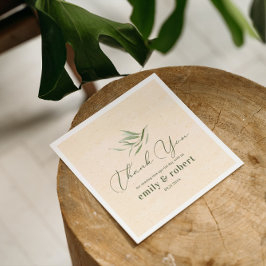 Guardanapo De Papel Livro de Artesanato sobre Folhagem Verde Dusty