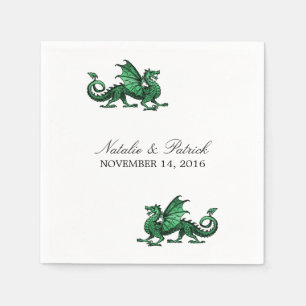 Guardanapo De Papel Livro de Casamento do Dragão Verde Napkins