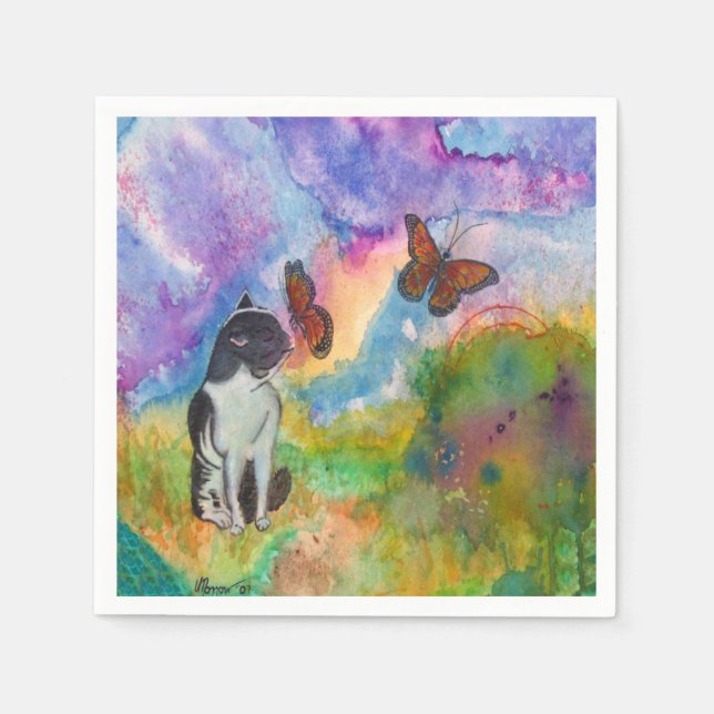 Guardanapo De Papel Livro de Gatos e Monarcas (Frente)