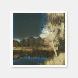 Guardanapo De Papel Livro de Paisagem do Outono Estilizado