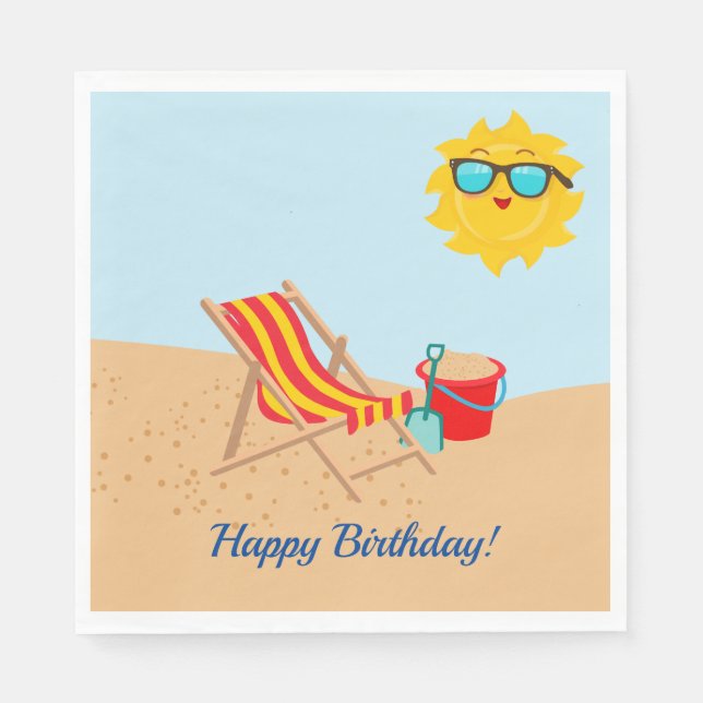 Guardanapo De Papel Livro Divertido de Verão (Frente)