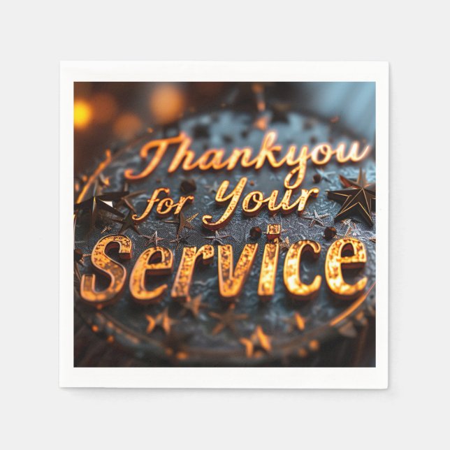 Guardanapo De Papel Livro do Dia dos Veteranos (Frente)