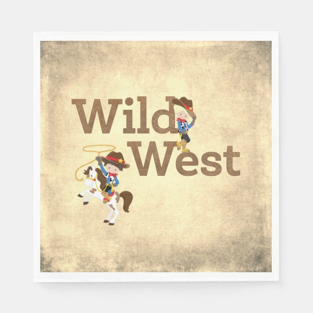 Guardanapo De Papel Livro do Partido Wild West Cowpoke Rodeo Napkin (Frente)