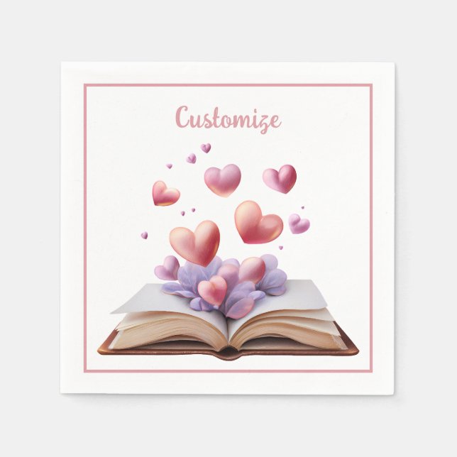 Guardanapo De Papel Livro Dos Corações   (Frente)