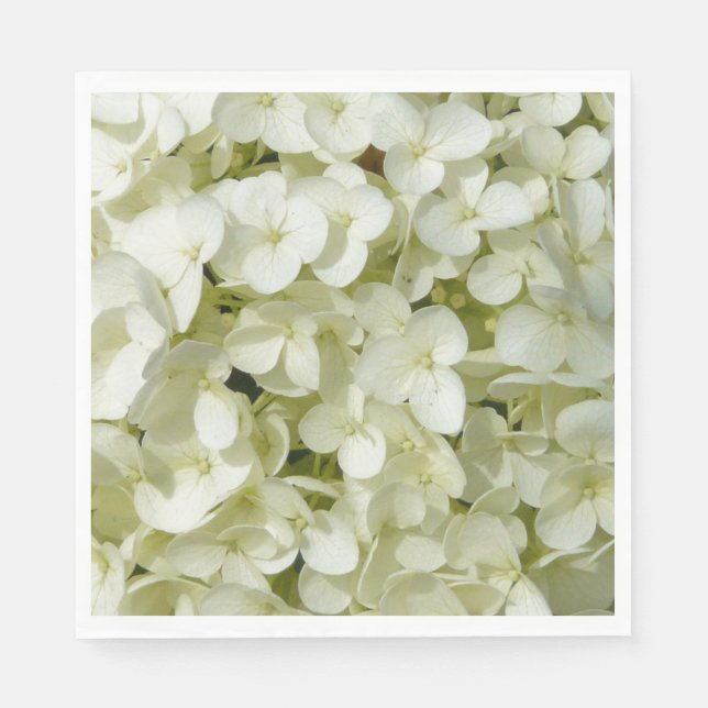 Guardanapo De Papel Livro Napkins-White Hydrangeas (Frente)
