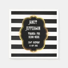 Guardanapo De Papel Livro Negro e Branco Nápoles