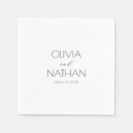 Guardanapo De Papel Livro Preto de Casamento Papel Napkin