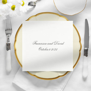Guardanapo De Papel Livro Simples de Casamento Elegante Napkins