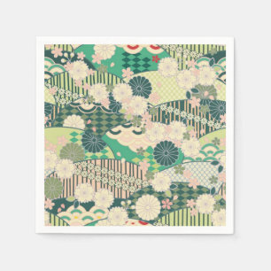 Guardanapo De Papel Livro Verde Branco Japonês sobre a dissociação ora