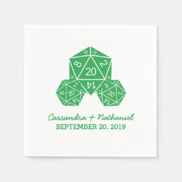 Guardanapo De Papel Livro Verde D20 Dice Wedding Paper Napkins
