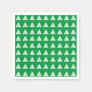 Guardanapo De Papel Livro Verde da Neve Verde Estrelas
