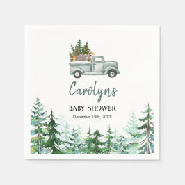 Guardanapo De Papel Livro Verde sobre animais de madeira de caminhões