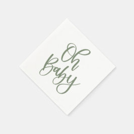 Guardanapo De Papel Livro Verde sobre Bebê Napkins