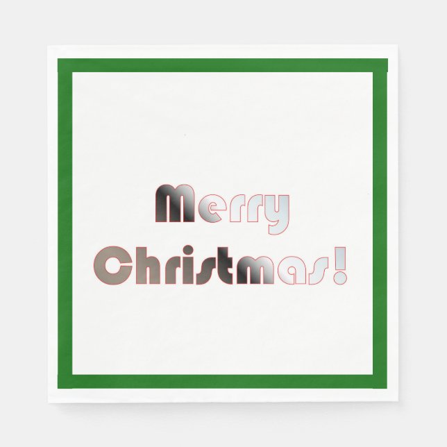 Guardanapo De Papel Livro Vermelho, Branco e Verde Nápoles (Frente)