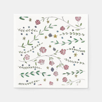 Guardanapo De Papel Livros e Blossomas Cocktail Napkins