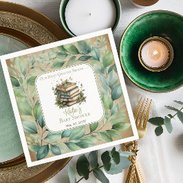 Guardanapo De Papel Livros Nosso Próximo Capítulo Começa Chá de fralda