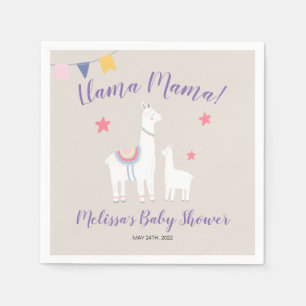 Guardanapo De Papel Llama Mama Baby Llama Cute Chá de fraldas