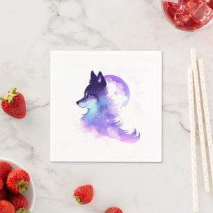 Guardanapo De Papel Lobo da Floresta Personalizada Whimsso Aniversário