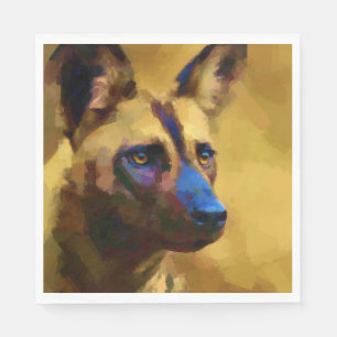 Guardanapo De Papel Lobo Pintado