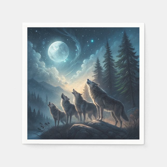 Guardanapo De Papel Lobos (Frente)