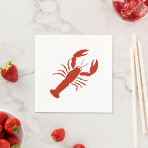 Guardanapo De Papel Lobster, Red White, festa de diversão bonitinha