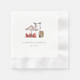 Guardanapo De Papel Local Exterior Rustic Watercolor