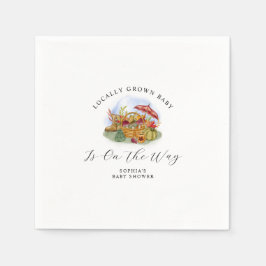 Guardanapo De Papel Locally Grown Farmers Baby Shower Party