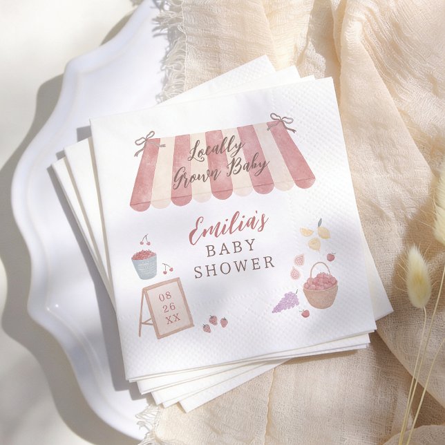 Guardanapo De Papel Locally Grown Farmer's Market Baby Shower (Criador carregado)
