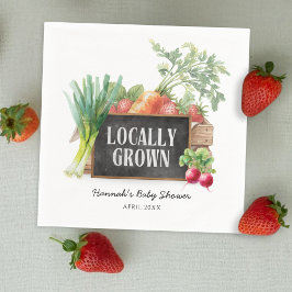 Guardanapo De Papel Locally Grown Gender Neutral Baby Shower