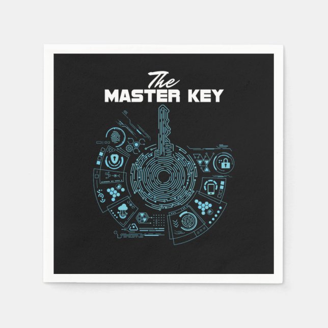 Guardanapo De Papel Lock Picker Locksmithing Locksport Gift The Master (Frente)