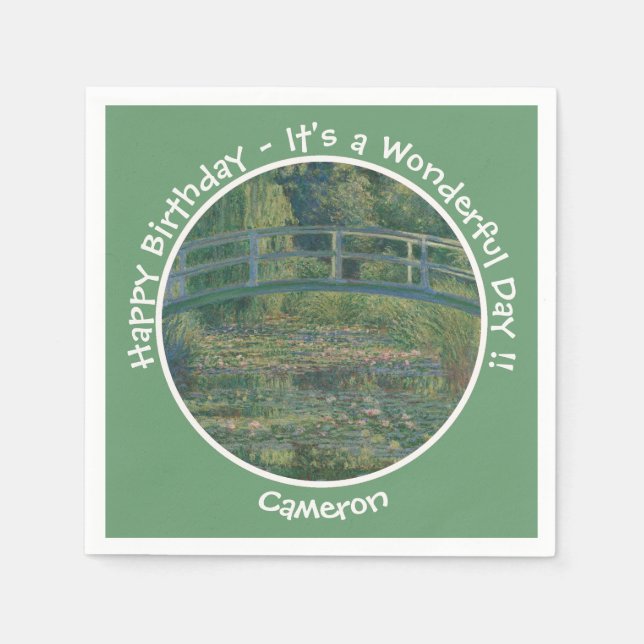 Guardanapo De Papel Lodo de Água-Lily de Monet e artigos do Partido da (Frente)