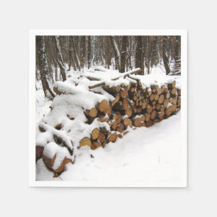 Guardanapo De Papel Log Pile no Woods Paper Napkins