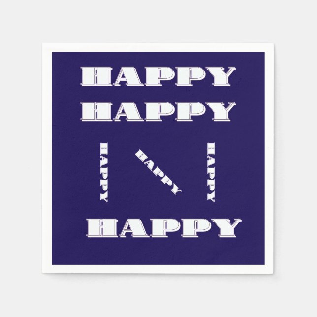 Guardanapo De Papel Logotipo Azul Escuro da HAPPY (Frente)