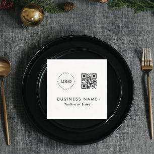 Guardanapo De Papel Logotipo comercial personalizado QR Código da empr
