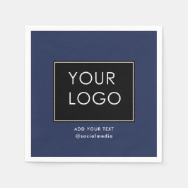 Guardanapo De Papel Logotipo corporativo da empresa moderna azul