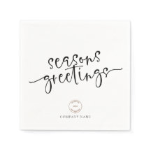 Logotipo corporativo Script Natal Seasons Saudaçõe
