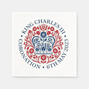 Guardanapo De Papel Logotipo da coroação King Charles III