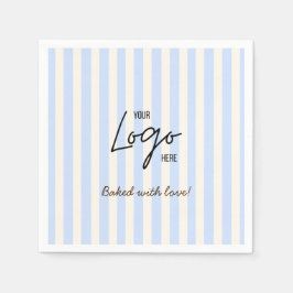 Guardanapo De Papel Logotipo da Cute Stripes Bakery Cafe Assado Com Am