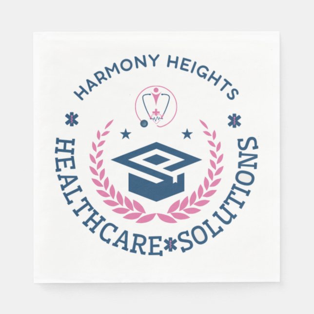 Guardanapo De Papel Logotipo da empresa Harmonia Heights Healthcare So (Frente)