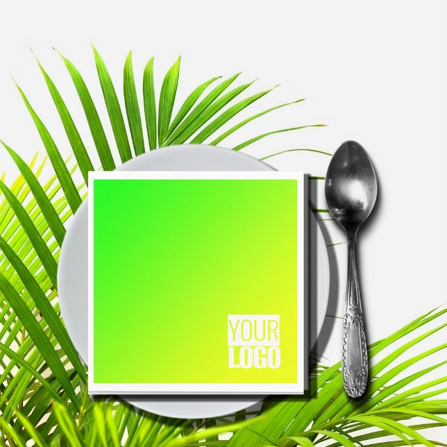 Guardanapo De Papel logotipo de adição de gradiente amarelo verde (Criador carregado)