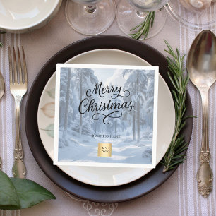 Guardanapo De Papel logotipo de negócios de Natal inverno maravilhoso
