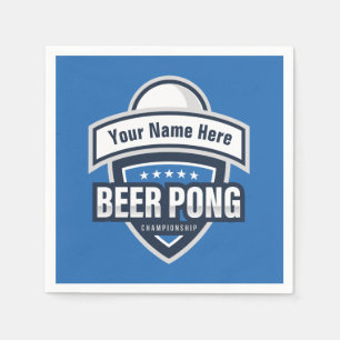 Guardanapo De Papel Logotipo do Campeonato de Beer Pong Personalizável