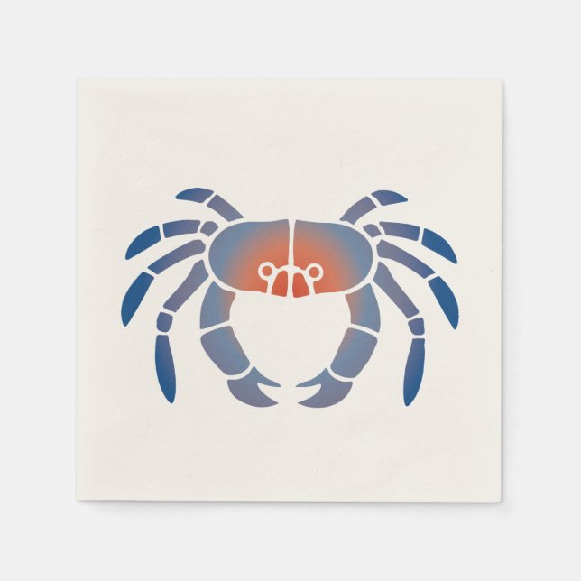 Guardanapo De Papel Logotipo do caranguejo azul (Frente)